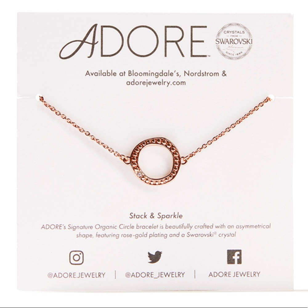 ADORE Swarovski Organic Circle Bracelet